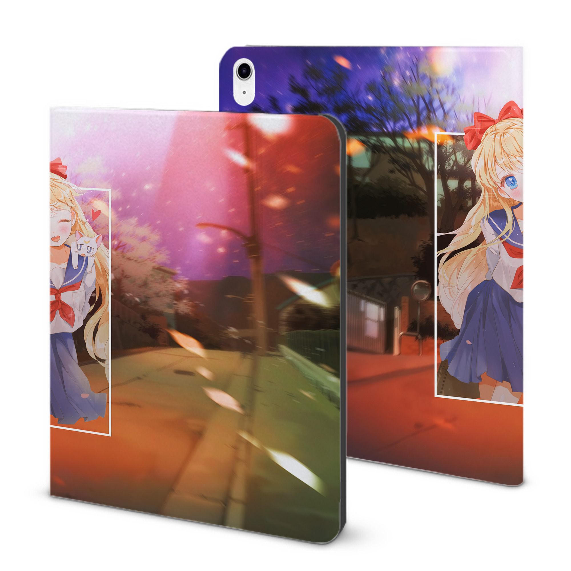（画像用） 美少女戦士セーラームーン Sailor Moon IPad ケース ブック型 PUレザー TPU 耐衝撃 軽量 薄型 ペン収納なし 全面保護 IPad 各モデル対応